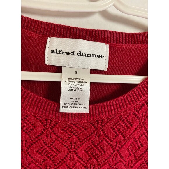 Alfred Dunner Red short sleeves sweater Size S cotton Blend NWT formal - Picture 5 of 10